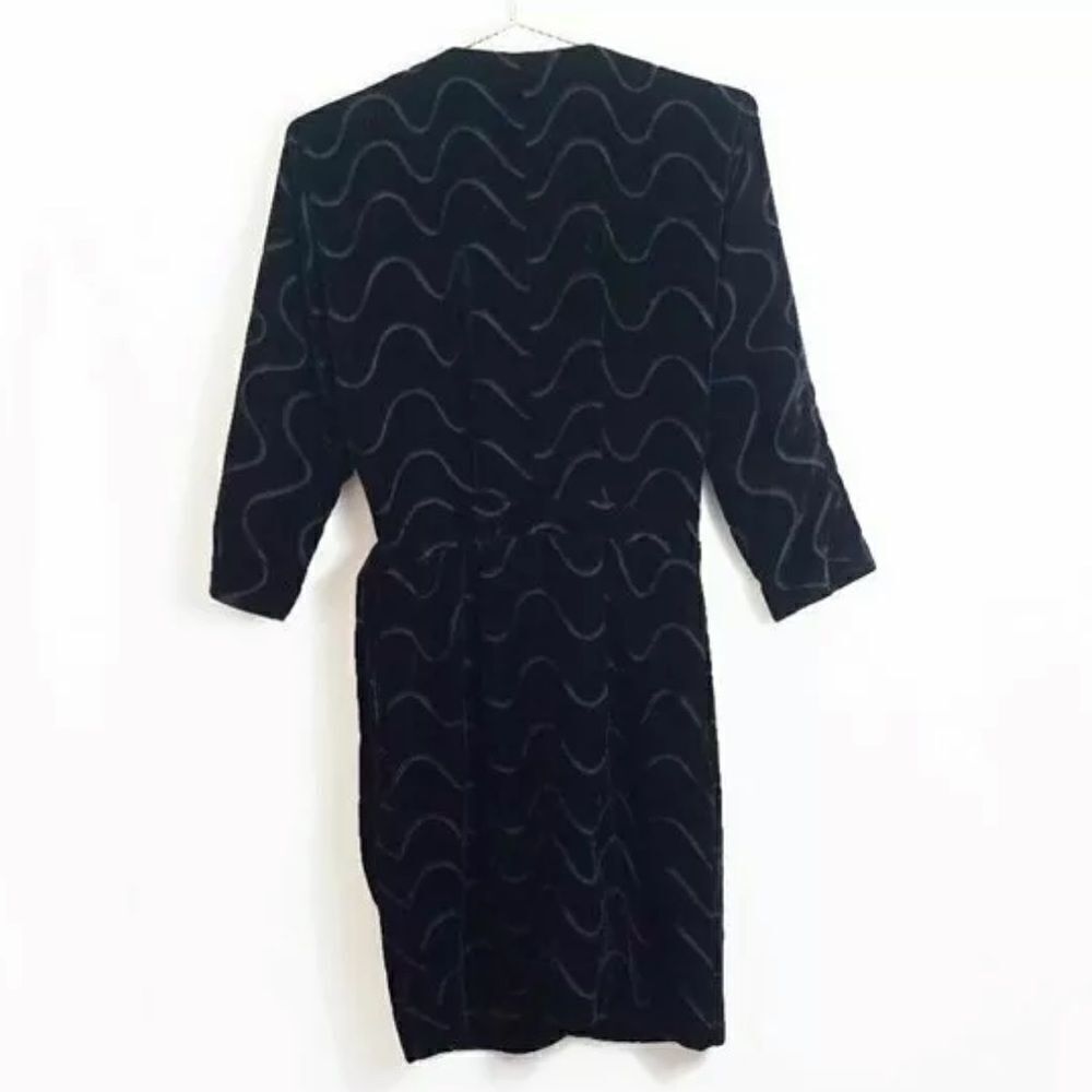 & OTHER STORIES Velvet Wave Wrap Cocktail Party Dress Mini - Picture 6 of 8